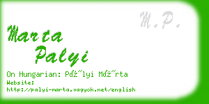 marta palyi business card
